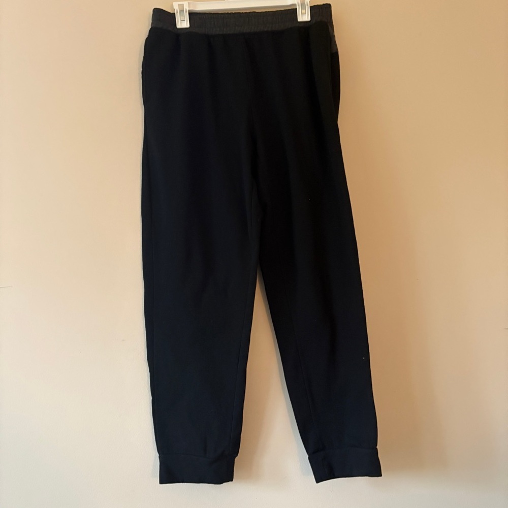 Jockey Sport Black Jogger Sweatpants Men’s Large Elastic Waist Cuffed Athletic